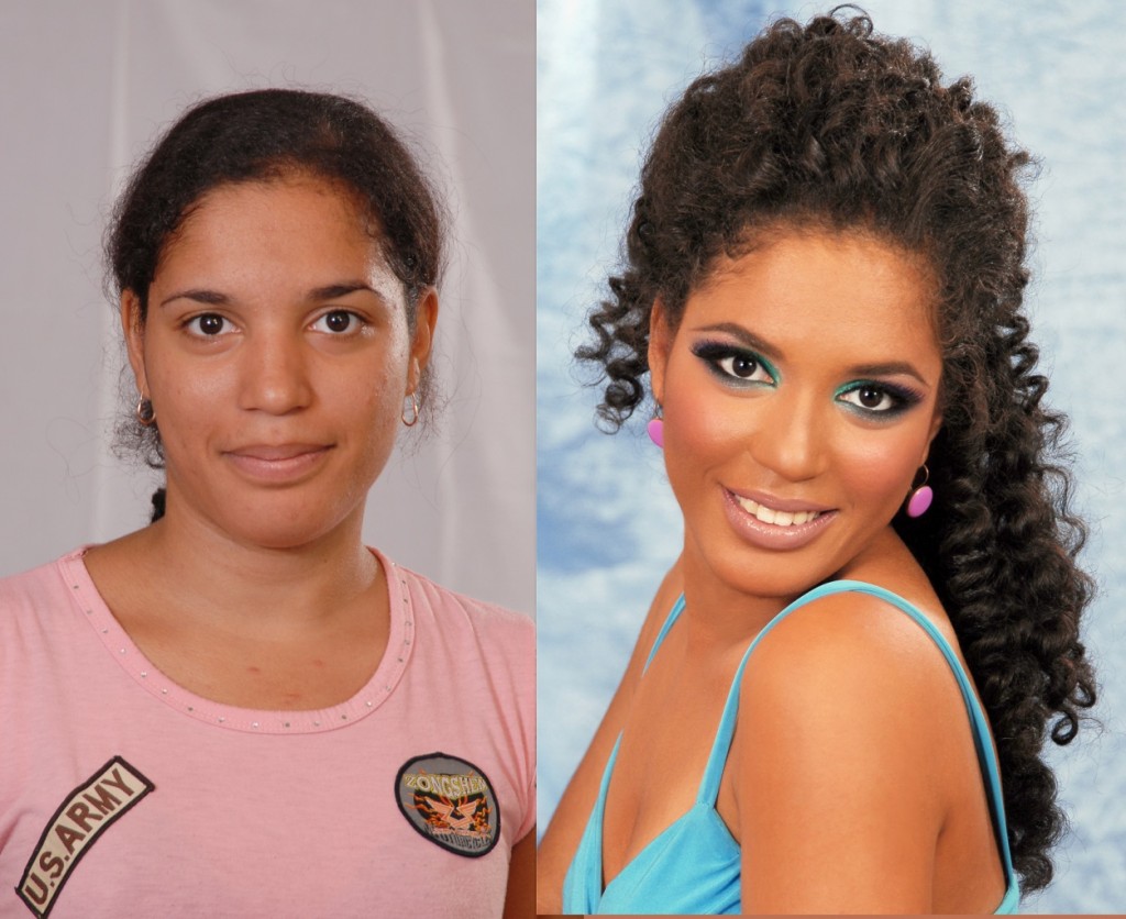 Негритянки до и после макияжа