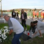 14.10.2019., Nova Gradiska - In memoriam Tosi Proeskom. Polaganje vijenaca kod spomenika Tosi Proeskom i start tradicionalnog memorijalnog ultra-maratona Nova Gradiska - Krusevo (Makedonija). Mladi Makedonski pjevac Tose Proeski poginuo je putujuci u Zagreb u teskoj prometnoj nesreci na autocesti kraj Nove Gradiske 16. listopada 2007.
Photo: Ivica Galovic/PIXSELL