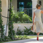 First Lady Melania Trump arrives to vote at the Morton and Barbara Mandel Recreation Center in Palm Beach, Florida on November, 3, 2020. - The First Lady is registered to vote at her address at the Mar-a-Lago Club in Palm Beach, Florida. The center was closed for approximately 45 minutes to accommodate Mealnia Trumps vote. With its 29 electoral votes, Florida is crucial to both candidates. (Photo by Zak BENNETT / AFP)